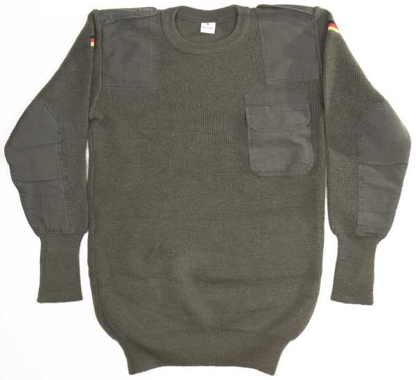 Pullover BW oliv gebraucht/rep.
