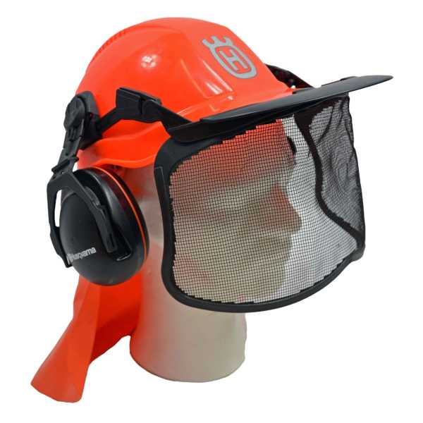 Schutzhelm, BW "Husqvarna" H200 orange gebr.