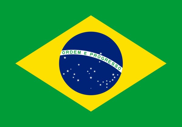 Flagge, Brasilien neu (90 x 150 cm)