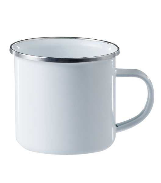 Tasse, Emaille weiß neu (350 ml)