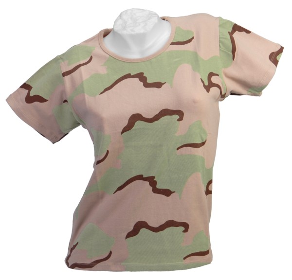 T-Shirt, Damen Lycra 3-Farben desert neu