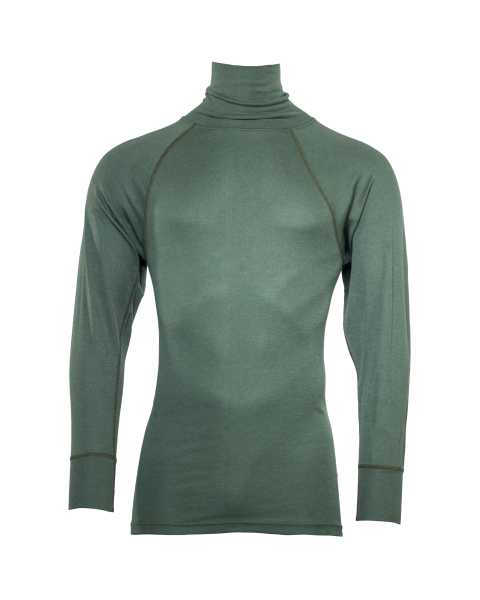 Rollkragen-Unterhemd, (NL) "Tactical HeatTech" grün neuw.