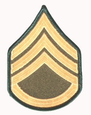 Stoffabzeichen, US Staff Sergeant neu