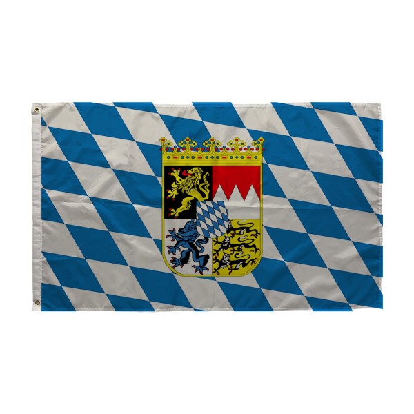 Flagge, Bayern mit Wappen neu (90 x 150 cm)