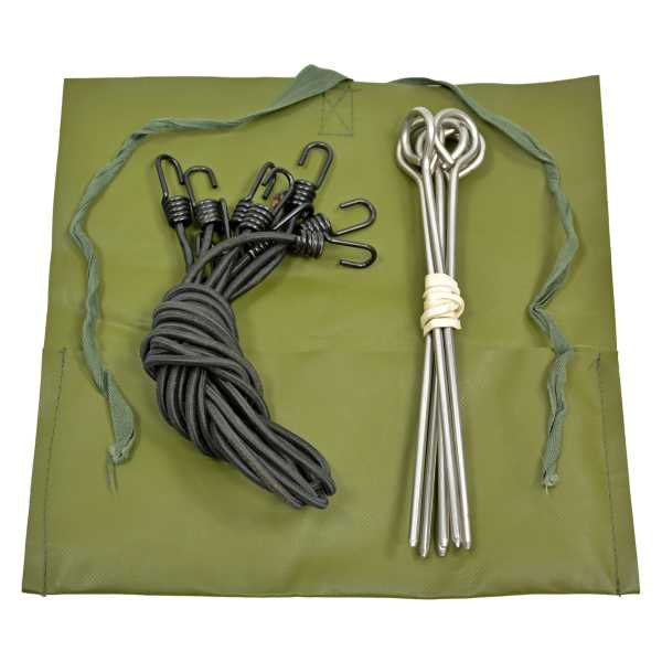 Zeltbestecktasche mit Zubehör, (DK) grün gebraucht