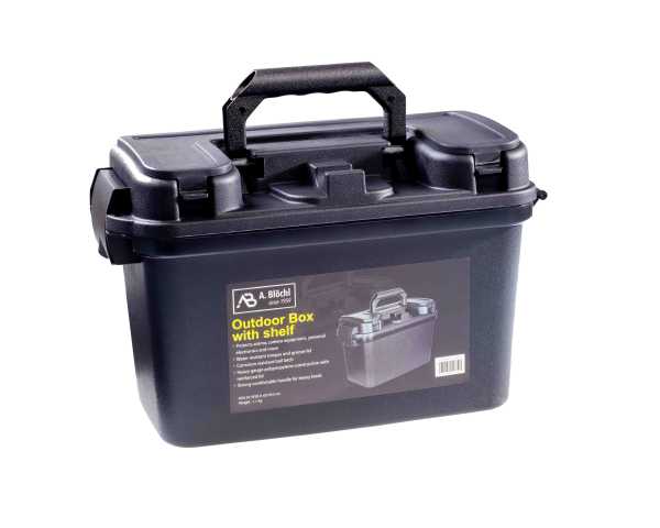 Outdoor Box, m. Klapplade/Innenfach schwarz neu