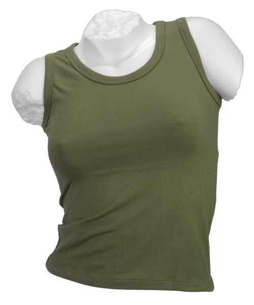 Tank-Top, Damen Lycra oliv neu