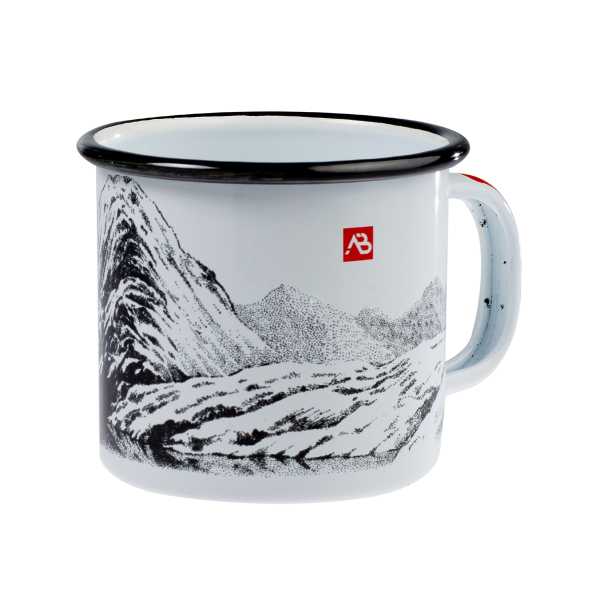 Tasse, Emaille Outdoor Design ´Berge´ (350 ml)