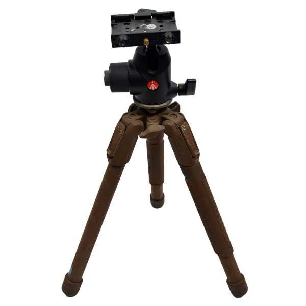 Manfrotto Low-Level Profi-Stativ + Kugelkopf oliv gebr.