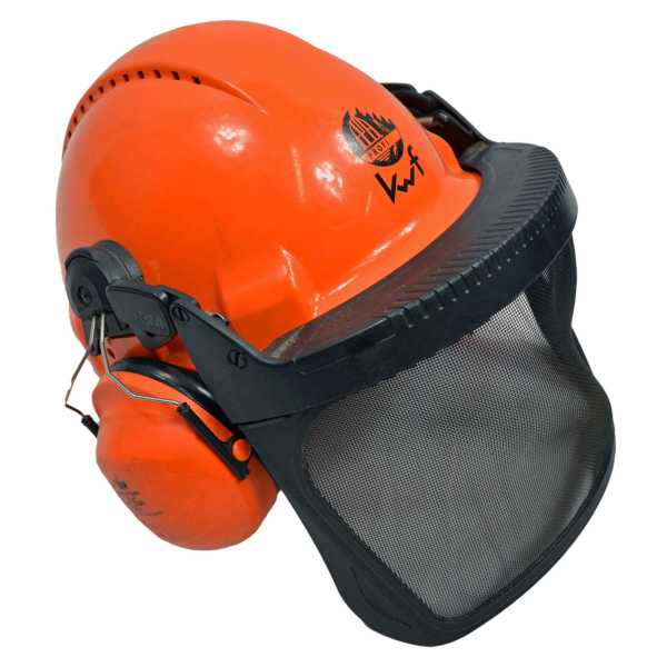 Schutzhelm, BW KWF "3M G3000" orange gebr.