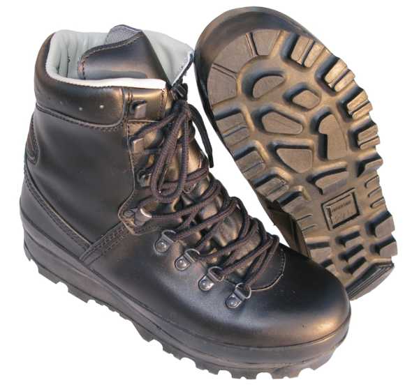 Bergschuhe, Bw Imit. leicht schwarz neu