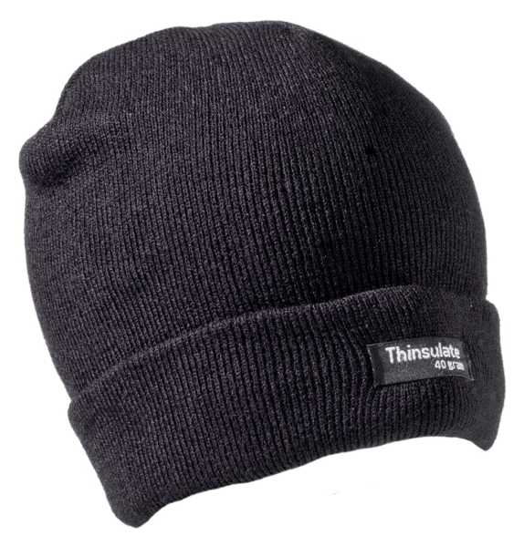 Rollmütze, Thinsulate schwarz neu