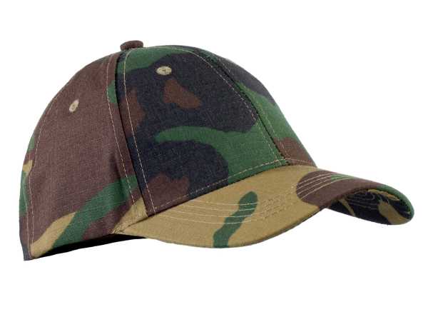 Baseballcap, Kinder Rip-Stop woodland neu