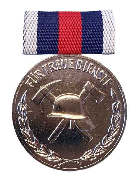 Medaille, DDR Feuerwehr silber neu