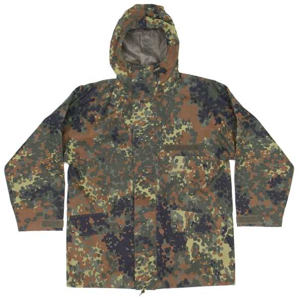 Nässeschutzjacke BW GORE‑TEX® flecktarn (n. M.) neuw.