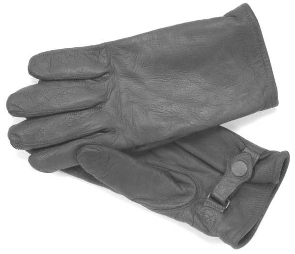 Lederhandschuhe o. Futter orig. BW grau neu