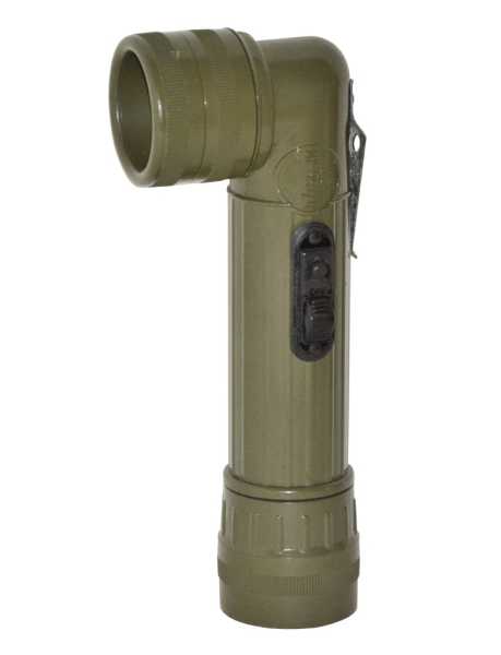 Winkelstabtaschenlampe, orig. US oliv neuw.