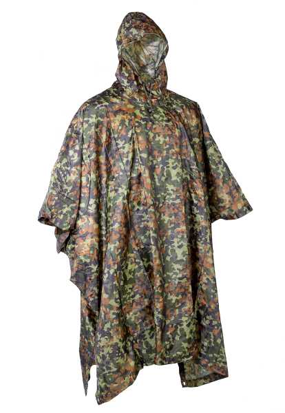 Regenponcho, US Ripstop flecktarn neu