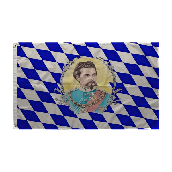 Flagge, Bayern König Ludwig II. neu (90 x 150 cm)