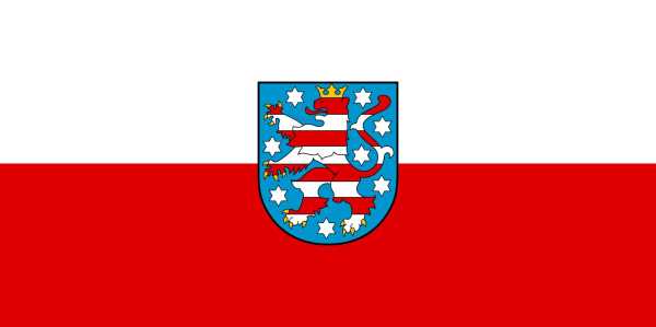 Flagge, Thüringen neu (90 x 150 cm)