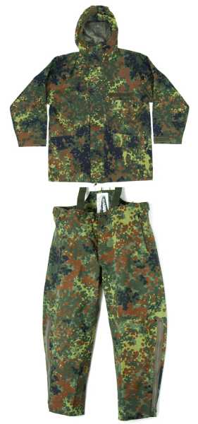 Regenanzug BW GORE‑TEX® flecktarn gebr. (48-50)