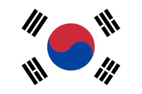Flagge, Südkorea neu (90 x 150 cm)