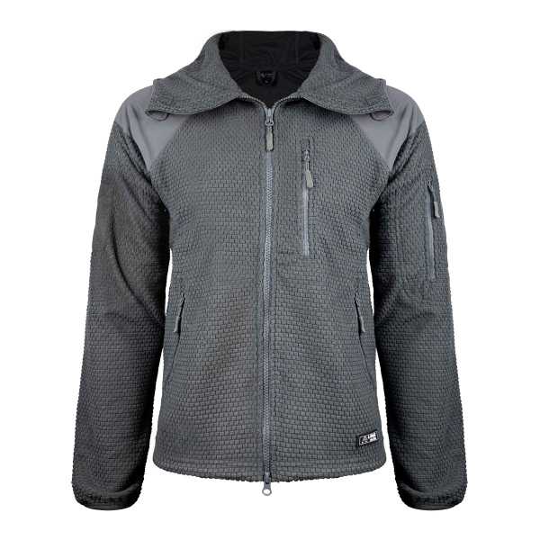 Fleece Hoodie-Jacke, "Delta" grau neu