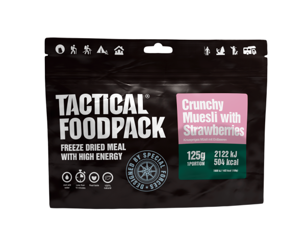 Tactical Foodpack, Crunchy Muesli with Strawberries 125 g
