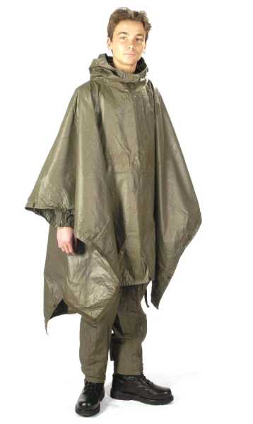 Regenponcho, BW oliv gebraucht/rep. (2. Wahl)